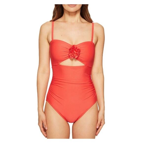 Kate Spade New York Pink Sands Beach Peep Hole One-Piece Swimsuit Size Medium - Picture 1 of 6